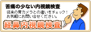 苦痛の少ない内視鏡検査 経鼻内視鏡検査